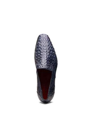 Marco Di Milano Trento Navy Genuine Caiman Crocodile Slip-On Loafers (MDM1115)-AmbrogioShoes