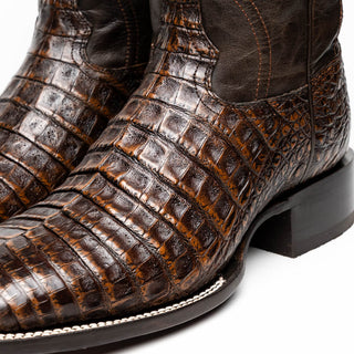 Marco Di Milano Tucson Aged Brown Exotic Crocodile Skin Cowboy Boot (MDM1250)-AmbrogioShoes