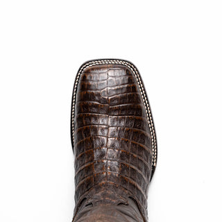 Marco Di Milano Tucson Aged Brown Exotic Crocodile Skin Cowboy Boot (MDM1250)-AmbrogioShoes