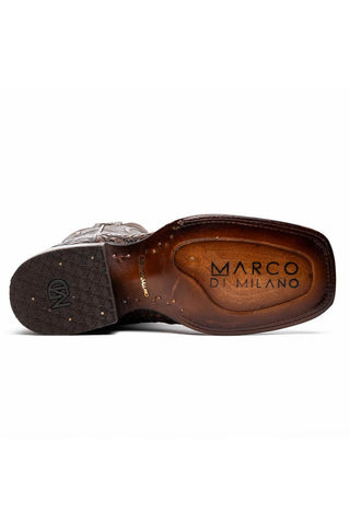 Marco Di Milano Tucson Aged Brown Exotic Crocodile Skin Cowboy Boot (MDM1250)-AmbrogioShoes