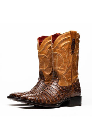 Marco Di Milano Tucson Aged Maple Exotic Crocodile Skin Cowboy Boot (MDM1250)-AmbrogioShoes