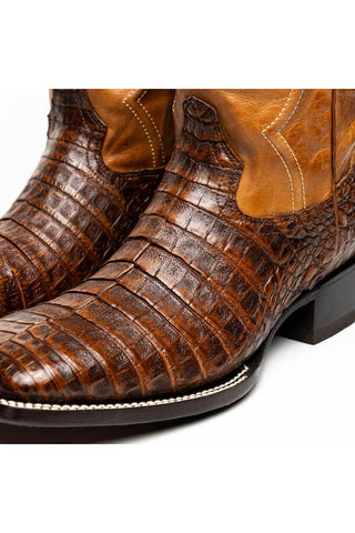 Marco Di Milano Tucson Aged Maple Exotic Crocodile Skin Cowboy Boot (MDM1250)-AmbrogioShoes