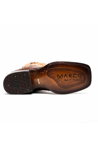 Marco Di Milano Tucson Aged Maple Exotic Crocodile Skin Cowboy Boot (MDM1250)-AmbrogioShoes