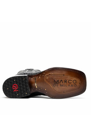 Marco Di Milano Tucson Black Exotic Crocodile Skin Cowboy Boot (MDM1250)-AmbrogioShoes