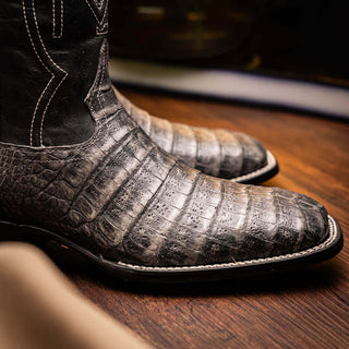 Marco Di Milano Tucson Gray Exotic Crocodile Skin Cowboy Boot (MDM1250)-AmbrogioShoes