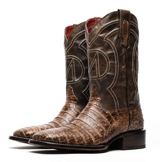Marco Di Milano Tucson Stone Brown Exotic Crocodile Skin Cowboy Boot (MDM1250)-AmbrogioShoes