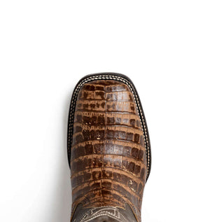 Marco Di Milano Tucson Stone Brown Exotic Crocodile Skin Cowboy Boot (MDM1250)-AmbrogioShoes