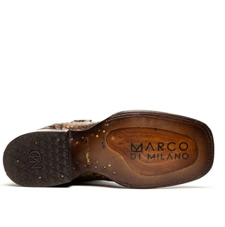 Marco Di Milano Tucson Stone Brown Exotic Crocodile Skin Cowboy Boot (MDM1250)-AmbrogioShoes