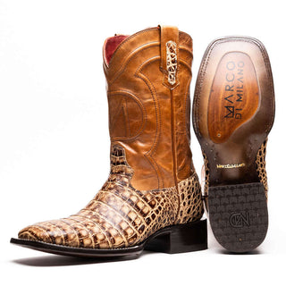 Marco Di Milano Tucson Stone Orix Exotic Crocodile Skin Cowboy Boot (MDM1250)-AmbrogioShoes
