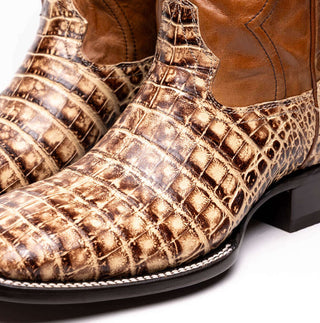 Marco Di Milano Tucson Stone Orix Exotic Crocodile Skin Cowboy Boot (MDM1250)-AmbrogioShoes