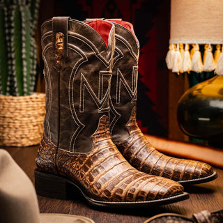 Marco Di Milano Tucson Stone Orix Exotic Crocodile Skin Cowboy Boot (MDM1250)-AmbrogioShoes