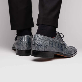 Marco Di Milano Tulum Gray Exotic Crocodile Derby (MDM1009)-AmbrogioShoes