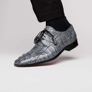 Marco Di Milano Tulum Gray Exotic Crocodile Derby (MDM1009)-AmbrogioShoes
