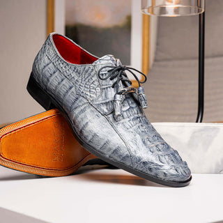 Marco Di Milano Tulum Gray Exotic Crocodile Derby (MDM1009)-AmbrogioShoes