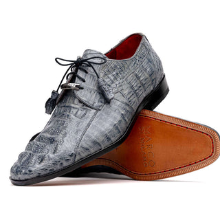 Marco Di Milano Tulum Men's Shoes Gray Exotic Crocodile Derby (MDM1009)-AmbrogioShoes