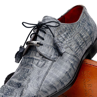 Marco Di Milano Tulum Men's Shoes Gray Exotic Crocodile Derby (MDM1009)-AmbrogioShoes
