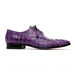 Marco Di Milano Tulum Men's Shoes Purple Exotic Crocodile Derby (MDM1008)-AmbrogioShoes
