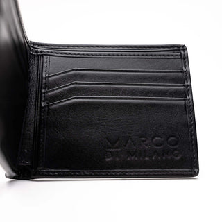 Marco Di Milano Vallo Men's Black & White Genuine Exotic Stingray Wallet (MDMW1000)-AmbrogioShoes