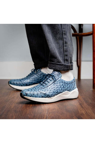 Marco Di Milano Varenna Exotic Ostrich Skin Sneaker (MDM1213)-AmbrogioShoes