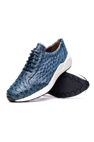 Marco Di Milano Varenna Exotic Ostrich Skin Sneaker (MDM1213)-AmbrogioShoes