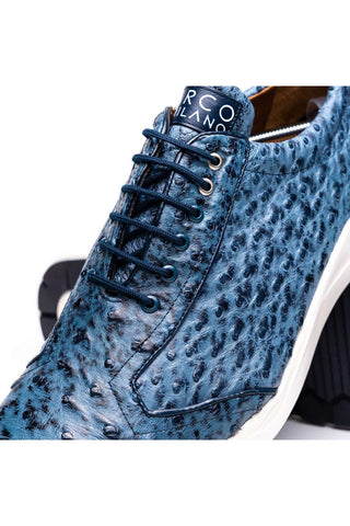 Marco Di Milano Varenna Exotic Ostrich Skin Sneaker (MDM1213)-AmbrogioShoes