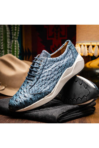 Marco Di Milano Varenna Exotic Ostrich Skin Sneaker (MDM1213)-AmbrogioShoes