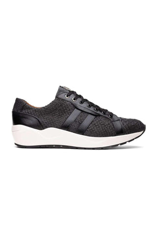 Marco Di Milano Verona Black Exotic Python / Calfskin Fashion Sneakers (MDM1160)-AmbrogioShoes