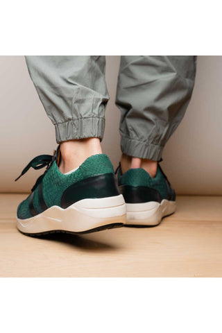 Marco Di Milano Verona Green Exotic Python / Calfskin Fashion Sneakers (MDM1160)-AmbrogioShoes