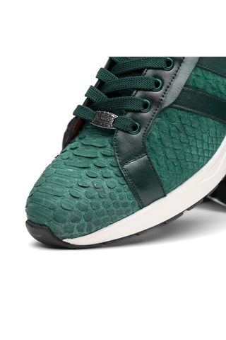 Marco Di Milano Verona Green Exotic Python / Calfskin Fashion Sneakers (MDM1160)-AmbrogioShoes