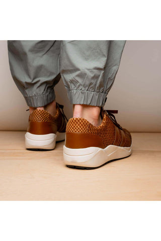 Marco Di Milano Verona Honey Exotic Python / Calfskin Fashion Sneakers (MDM1160)-AmbrogioShoes