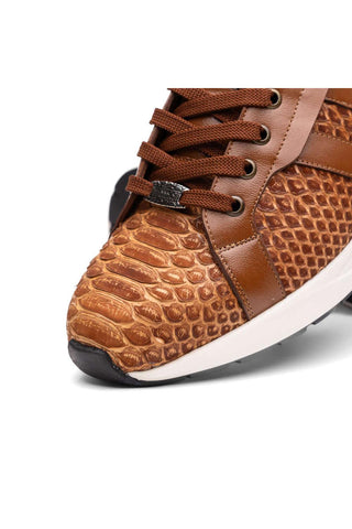 Marco Di Milano Verona Honey Exotic Python / Calfskin Fashion Sneakers (MDM1160)-AmbrogioShoes