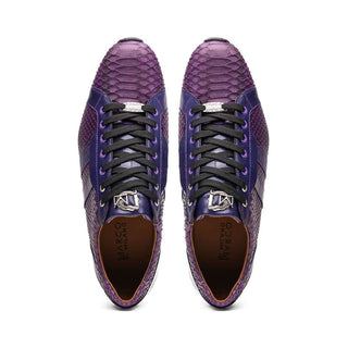 Marco Di Milano Verona Men's Shoes Purple Exotic Python / Calfskin Fashion Sneakers (MDM1160)-AmbrogioShoes