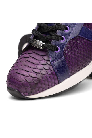 Marco Di Milano Verona Purple Exotic Python / Calfskin Fashion Sneakers (MDM1160)-AmbrogioShoes