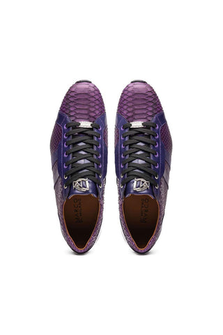 Marco Di Milano Verona Purple Exotic Python / Calfskin Fashion Sneakers (MDM1160)-AmbrogioShoes