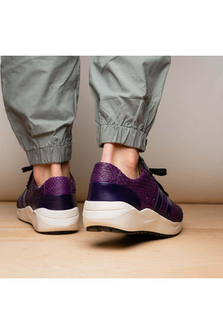 Marco Di Milano Verona Purple Exotic Python / Calfskin Fashion Sneakers (MDM1160)-AmbrogioShoes