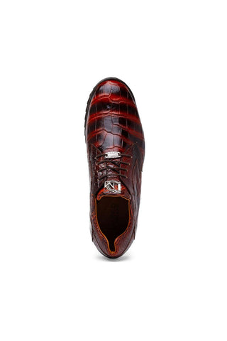 Marco Di Milano Vulcan Cognac Exotic Alligator Derby Sneakers (MDM1195)-AmbrogioShoes
