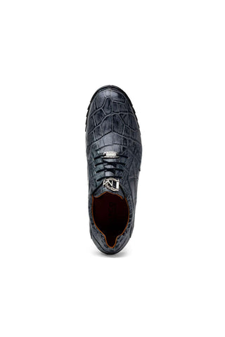 Marco Di Milano Vulcan Gray Exotic Alligator Derby Sneakers (MDM1195)-AmbrogioShoes