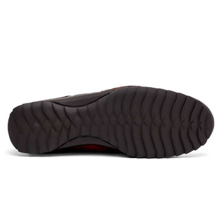 Marco Di Milano Vulcan Men's Shoes Cognac Exotic Alligator Derby Sneakers (MDM1195)-AmbrogioShoes