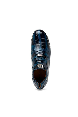 Marco Di Milano Vulcan Navy Exotic Alligator Derby Sneakers (MDM1195)-AmbrogioShoes
