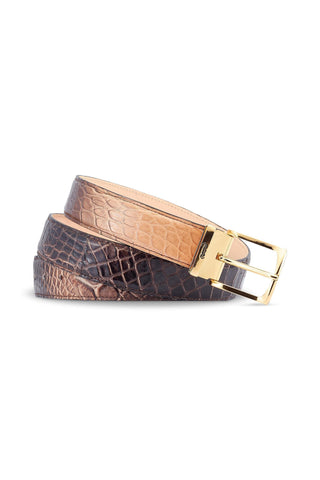 Mauri 0100/35 Deacon Men's Alligator Skin Belt (MAB1057)-AmbrogioShoes