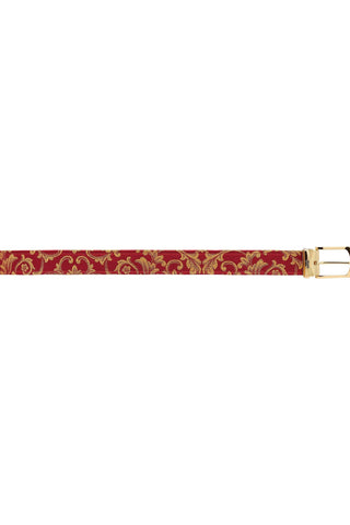 Mauri 0100/35 Men's Alligator & Gobelins Fabric Belt (MAB1053)