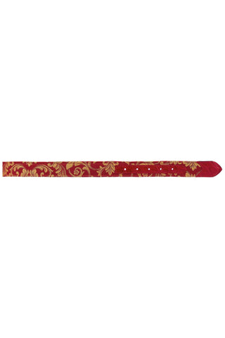 Mauri 0100/35 Men's Alligator Skin & Gobelins Fabric Belt (MAB1053)
