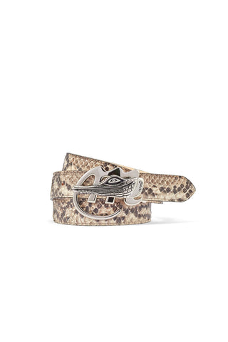 Mauri 0100/35 Men's Exotic Python Skin Belt (MAB1032)-AmbrogioShoes