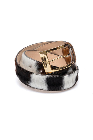 Mauri 0100/40 Men's Natural Pony Hair Belt (MAB1066)-AmbrogioShoes