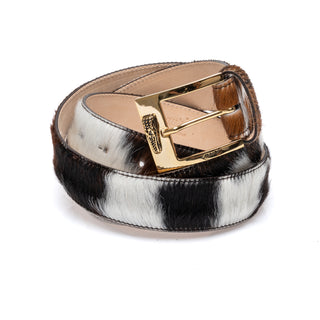 Mauri 0100/40 Men's Natural Pony Hair Belt (MAB1066) (Special Order)-AmbrogioShoes