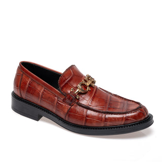 Mauri 1028/1 Chapel Men's Shoes Exotic Alligator Skin & Calf-Skin Leather Horse-Bit Loafer (MA5697)-AmbrogioShoes