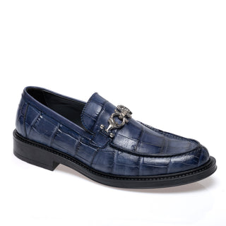 Mauri 1028/1 Chapel Men's Shoes Exotic Alligator Skin & Calf-Skin Leather Horse-Bit Loafer (MA5697)-AmbrogioShoes