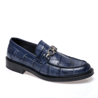 Mauri 1028/1 Chapel Men's Shoes Exotic Alligator Skin & Calf-Skin Leather Horse-Bit Loafer (MA5697)(Special Order)-AmbrogioShoes