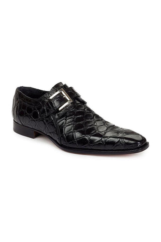 Mauri 1032 Saga Alligator Black Loafers (MA3000)-AmbrogioShoes