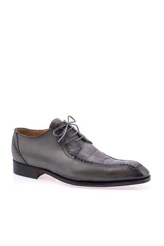 Mauri 1057 Crocodile & Leather Derby-AmbrogioShoes